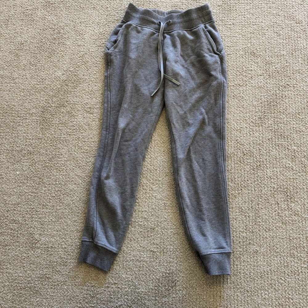 Lululemon Jogger Sweatpants Scuba Womens Size 2 Gray Body: Ribbed Ankle Cuffs